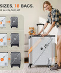 Cordless Travel Vacuum Seal Bags Set With Rechargeable Wireless Pump 18 Pack In 3 Sizes by suitcase with teddy bear
