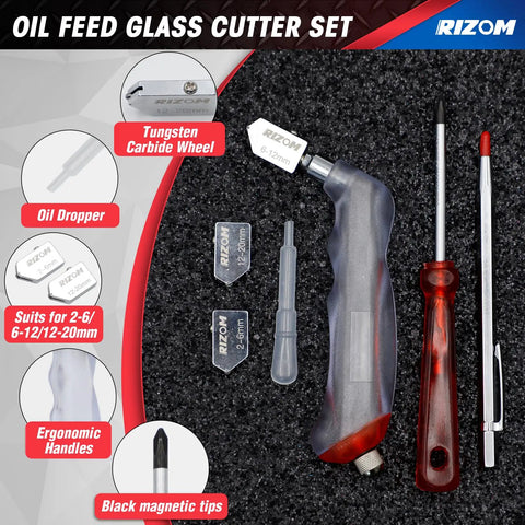 Heavy Hitter Glass Cutting Tool Kit With Universal Heads For Stained Glass And Craft Projects No Sweat Running Pliers Smooth Tile Breaker Reliable Grip Build, includes ergonomic cutter and accessories.