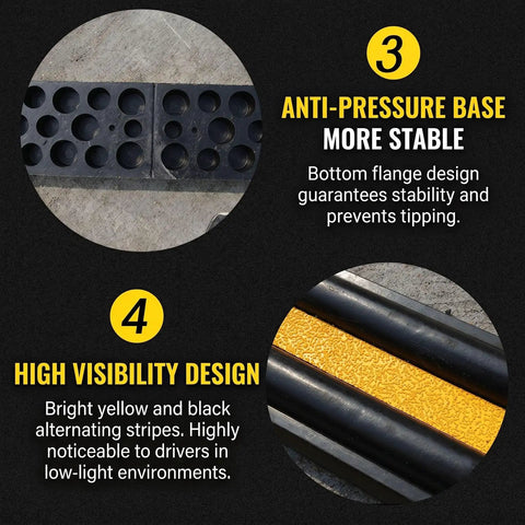 Heavy Duty Rubber Wall Bumpers For Loading Docks With A Badass Impact Resistant Base That Takes The Heat So Delivery Trucks And Forklifts Stay Secure Without Scuffing Your Warehouse Walls After Shifts, featuring anti-pressure base and high visibility design.