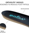 Ortholite insole of All Day Slip Resistant Comfort Work Shoe For Nurses And Chefs with arch support detail.