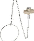 Self-Closing Replacement Chain And Ring Faucet Valve For Bathroom Sinks, 1-Inch Female Inlet And Outlet, ANSI Z358.1 Compliant