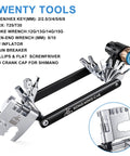 Compact Bicycle Multi Tool With CO2 Inflator And Chain Tool For Road And Mountain Bikes Torx Hex Screwdriver Set