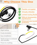 Washer Lid Lock Replacement For Front Load Washers No Fuss Easy Install Durable Replacement Part For MVWC465HW0 MVWC465HW1 MVWC465HW2 MVWC555DW1 MVWC565FW0 MVWC565FW1 MVWC565FW2 MVWX655DW1 MVWX655DW2 MVWX700AG0, black corrugated wiring assembly
