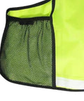 Close-up of mesh pocket on Neon Yellow Snorkel Vest With Pockets for Adults High Visibility Adjustable Buoyancy Oral Inflator