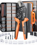 Ratcheting Crimp Tool Kit For AWG 28 To 16 And 0.08 To 1.5 Millimeter Square Connectors with 620 Connectors and 1600 Pins.