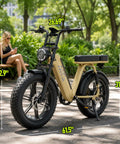 All Terrain Fat Tire Electric Bike For Adults With 1500W Peak Motor 48V 15Ah Removable Battery in park setting