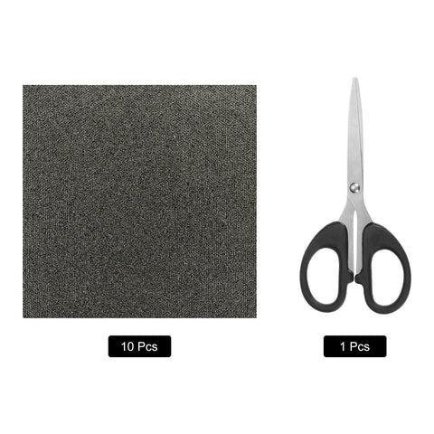 Waveguide Cover Mica Sheets Pack For Microwave Ovens 6x6x0.02 Inches High Temperature 1050C Mica Plates Replacement Parts With Scissors 3 Pack Easy Fix Repair Kit For Ovens Toasters Fireplaces And More, showing 10 mica sheets and 1 scissors