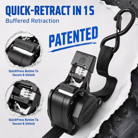 Tough As Nails Retractable Ratchet Straps 4 Pack Heavy Duty Tie Down Cords featuring galvanized steel ratchet and quick-retract design.