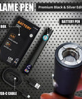 Portable USB C Rechargeable Soldering Iron With LED Screen And 510 Thread Universal Interface showing components