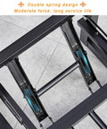 Foldable Table Leg Brackets Rectangular Heavy Duty Double Layer Metal Desk Legs with spring mechanism
