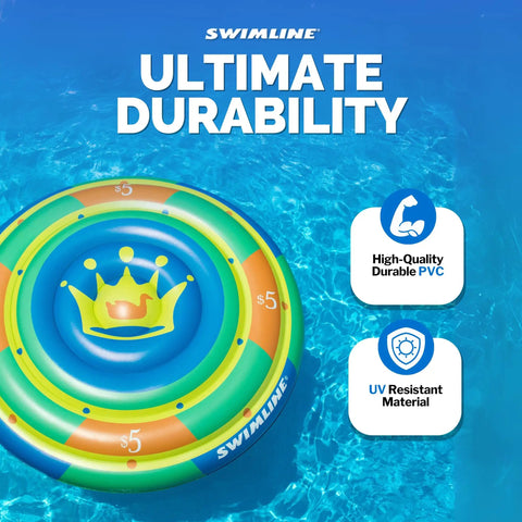 Two Person Giant Pool Float Lounger For Lake Beach Or Backyard Made From Heavy Duty Vinyl Easy To Inflate And Store