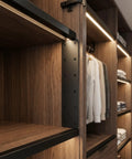 Heavy Duty 4 Pack Stainless Steel Flat Mending Plates for Shelf Support and Wood Furniture Fixes in a wooden wardrobe