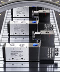 4V110-06 2 Position 5 Way Solenoid Valve With Junction Box DC24V on assembly line