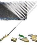 Radiator Cleaning Wand 24 Inch Beefy Stainless Steel 5000 PSI Dual Water And Air Cleaner with Quick Connector and Swivel