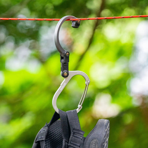 HeroClip Carabiner Gear Clip And Hook Medium For Camping Hiking And Garage Organization Versatile 3in1 Clip hanging shoe on line