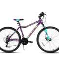 26 Inch Mountain Bike For Women With 18 Speed Gears Front Suspension Aluminum Frame Adult Ladies Bicycle Purple For Trail Riding And Everyday City Commuting