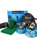 Beginner Slackline Kit With 50 Foot Main Line And Training Line, Tree Protector, Ratchet Covers, Carry Bag, And Instruction Guide