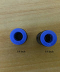 One Quarter Inch Pneumatic Quick Connect Fittings Push To Connect Straight Union Coupler Pack Of Twenty Plastic And Stainless Steel top view
