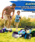 Rad 2WD Off Road RC Truck With Bright LED Headlights And Body Lights All Terrain Remote Control Car Reaches 20 KMH 2.4GHz