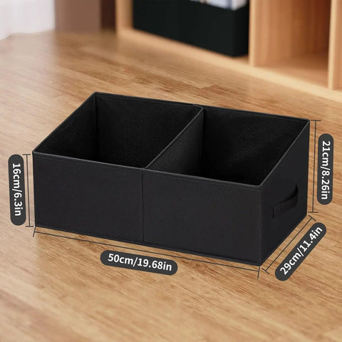 Trapezoid Folding Closet Storage Bins With Handles And Divider Set Of 4 Heavy Duty Baskets For Clothes Toys Or Linens
