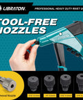 LibRaton Heavy Duty Pop Rivet Gun One Handed with tool-free nozzles for easy use, aluminum alloy handle for fastening.