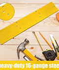 Heavy Duty 18 Inch Sheet Metal Bender Hand Tool For Duct Bending And Folding, Rust Resistant 16-Gauge Steel, Yellow Metal Bender