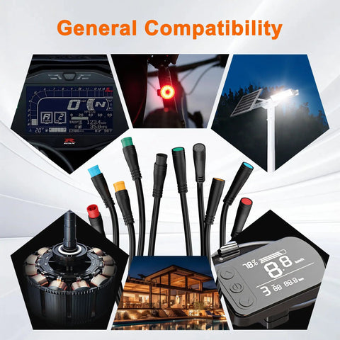 50Cm Waterproof 4 Pin Extension Cable For Electric Bike Kit With Female To Male Connectors Extend Throttle Ebrake And Display Wires Plug And Play Ready 2 Pin 3 Pin 4 Pin 5 Pin Compatible Heavy Duty Universal Ebike Wire Harness