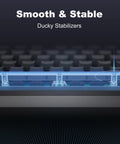 Ducky stabilizers demonstrating smooth operation for Wireless Tri Mode Inductive Keyboard With Linear Rapid Trigger Switches.
