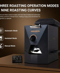 Home Coffee Roaster For Easy Auto And Manual Roasting Modes, Smoke Filter For Light Roasts, Two Chimney Tubes And Chaff Collector