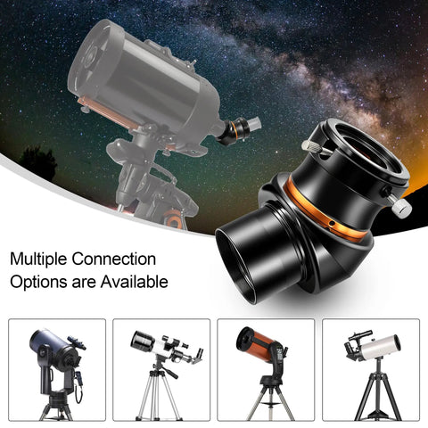 2 Inch Diagonal 45 Degree Erect-Image Prism For Telescope With BAK4 Prism And Anti-Reflective Coating, multiple telescope views