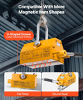 Heavy Duty Permanent Magnetic Lifter 2200 Lbs Neodymium Lifting Magnet With Release Handle And Steel Hook For Shop Cranes And Hoists Lifts Plate Steel And Boards Like A Boss used on flat and round steel