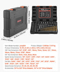 Grab And Go Heavy Duty 54 Piece Screw Extractor Set With Metric And Sae Bolt Nut Extractors in durable storage case.