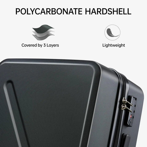 Lightweight 20 Inch Carry On Luggage With Wheels Airline Approved Hard Shell Case TSA Lock Fits Overhead Bins 22x14x9 38L Travel Bag
