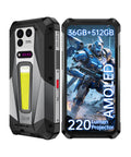 Boss Level Durable Tank 5 5G Esim Unlocked Smartphone Featuring Insane 220 Lumens Built In Projector And Killer 6.73 Inch 3K Amoled Display For Game Changing Android 16 Performance Daily with rugged design and large display.