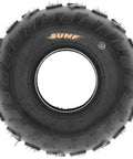 All Terrain ATV Tires 18x7-7 Set Of 2 Tubeless 4 Ply With Directional V Knobby Tread A007 For Off Road Adventures Go Kart Style