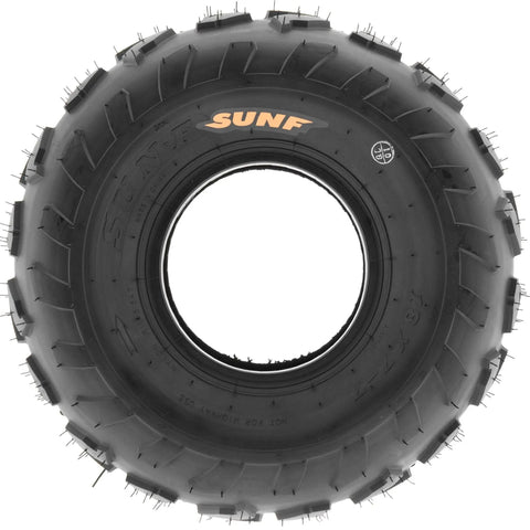 All Terrain ATV Tires 18x7-7 Set Of 2 Tubeless 4 Ply With Directional V Knobby Tread A007 For Off Road Adventures Go Kart Style