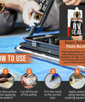 Heavy Duty Non Leveling RV Roof Lap Sealant Waterproof Caulk That Stays Put And Shuts Out Moisture Built Tough for precise application with nozzle.