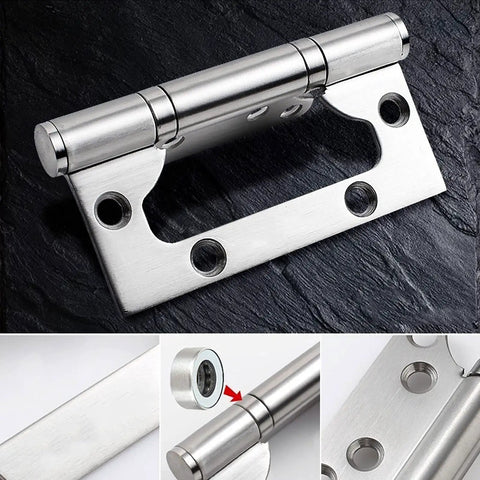4 Inch Stainless Steel Mute Hinges with Son and Mother Bearings for solid wood and composite doors, sand color