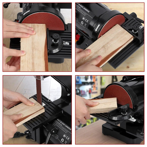 30 Inch Belt Sander With 5 Inch Disc For Woodworking, Heavy Duty Bench Power Tool With Adjustable Table, Quick Belt Swap Setup, Comes With Assorted Grit Papers, A Rock Solid Workhorse That Saves You Major Elbow Grease Daily