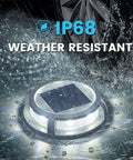 Solar Deck Lights Outdoor 16 LED Dual Mode Pathway And Driveway Markers Waterproof featured under rain with IP68 rating