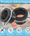 Flexible Anti Vibration Tailpipe Mount Coupling 75499 Replacement Part For Garbage Disposals, Easy Install No Fuss, Durable Flexible Discharge Adapter Replaces 74085, DIY Friendly, High Quality. black rubber disposal tailpipe coupler with metal bracket