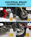 Mission Automotive brake bleeder kit with white 16 oz bottle; magnetic bottle for cars, motorcycles, ATVs, dirt bikes