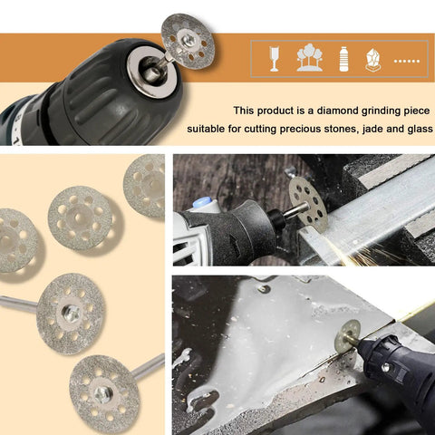 Stone Carving Set Diamond Burr Bits For Rotary Tool Kit 34 Piece Includes Diamond Burr Bits Cutting Discs And Drill Bits