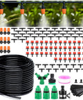 164Ft Drip Irrigation Kit for Gardens and Yards, Auto Watering System With 1/4 Inch Tubing, Adjustable Mist Nozzles And Drip Emitters