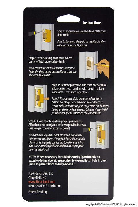 Instructions for Mixed 2 Pack Door Latch Repair Kit With Brass Finish For Quick Fix In Minutes No Tools Needed