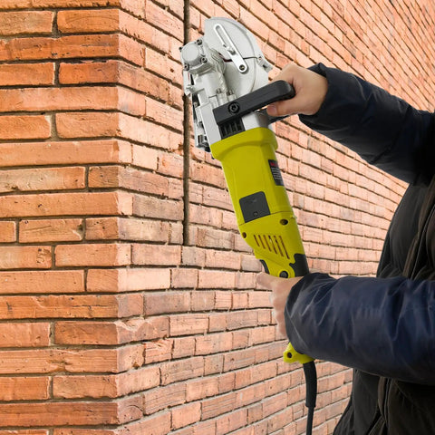 Corded Wall Groover For Concrete With 4000W All Copper Motor in use on brick wall
