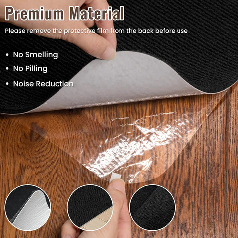 Close-up of Office Chair Mat For Hardwood Floor No Slip Protection For Rolling And Gaming Chairs 36x48 Inches Heavy Duty
