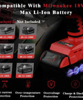 Cordless Brushless Sheet Metal Shear Built For Pros, Milwaukee M18 Battery Compatible tool handle and battery slots image