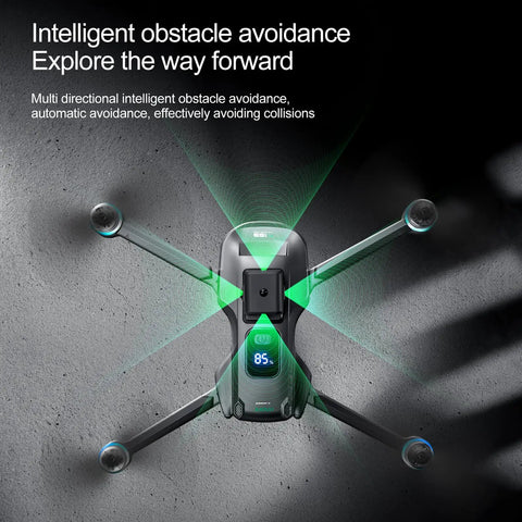 GPS Drone With 8K Dual HD Cameras And EIS For Dope Aerial Shots showcasing obstacle avoidance sensors active in flight