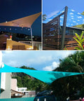 Waterproof Red Shade Sail 16x16 Rectangle Sun Shade Canopy For Your Patio Garden Backyard Deck UV Block Outdoor Tarp Cover